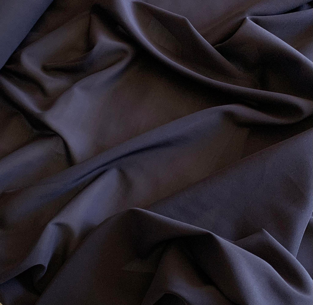 Dark Navy Blue - 16mm STRETCH Silk Georgette Chiffon Fabric