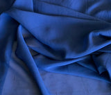 Dark Blue - 8mm Silk Chiffon Fabric