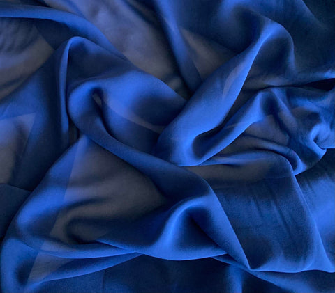 Dark Blue - 8mm Silk Chiffon Fabric