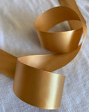 Gold Single Face 1 Sided Satin Ribbon - 1-7/16" wide - 5 Yards - Polyester