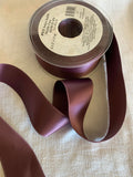 Dusty Plum Swiss Satin Double Face Ribbon - 1.5" wide - 5 Yards - Made in Switzerland