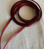 Burgundy Red Double Sided Satin Ribbon - 1/4" wide - 5 Yards - Polyester