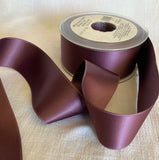 Dusty Plum Swiss Satin Double Face Ribbon - 1.5" wide - 5 Yards - Made in Switzerland