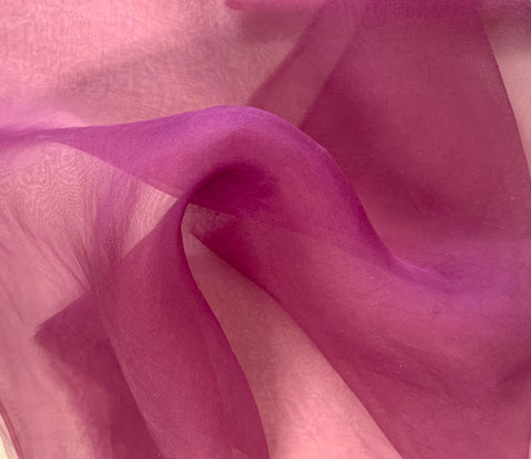 Deep Lilac - Hand Dyed Silk Organza