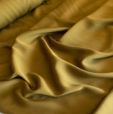 Golden Olive Green - 16mm Silk Satin Face Georgette Chiffon Fabric