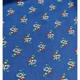 Vintage 1960's/70's Blue with Flowers Cotton Fabric 16"x44"