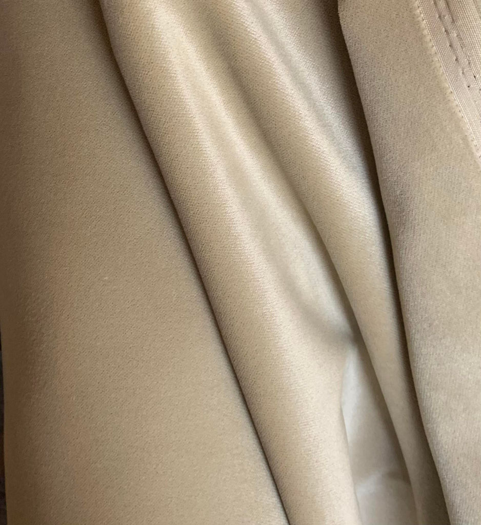 Beige - Upholstery Weight Velvet Fabric