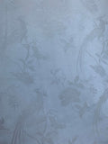 Birds & Butterflies in White - 100% Silk Jacquard Fabric