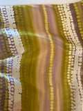 Purple & Chartreuse Gold Abstract Wavy Dots - Silk Charmeuse