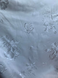 White Butterfly Floral - 100% Silk Jacquard Fabric