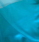 Turquoise Blue - Crinkle Silk Chiffon Fabric