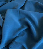 Dark Blue - 16mm Sandwashed Silk Crepe de Chine Fabric