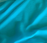 Turquoise Blue - Crinkle Silk Chiffon Fabric