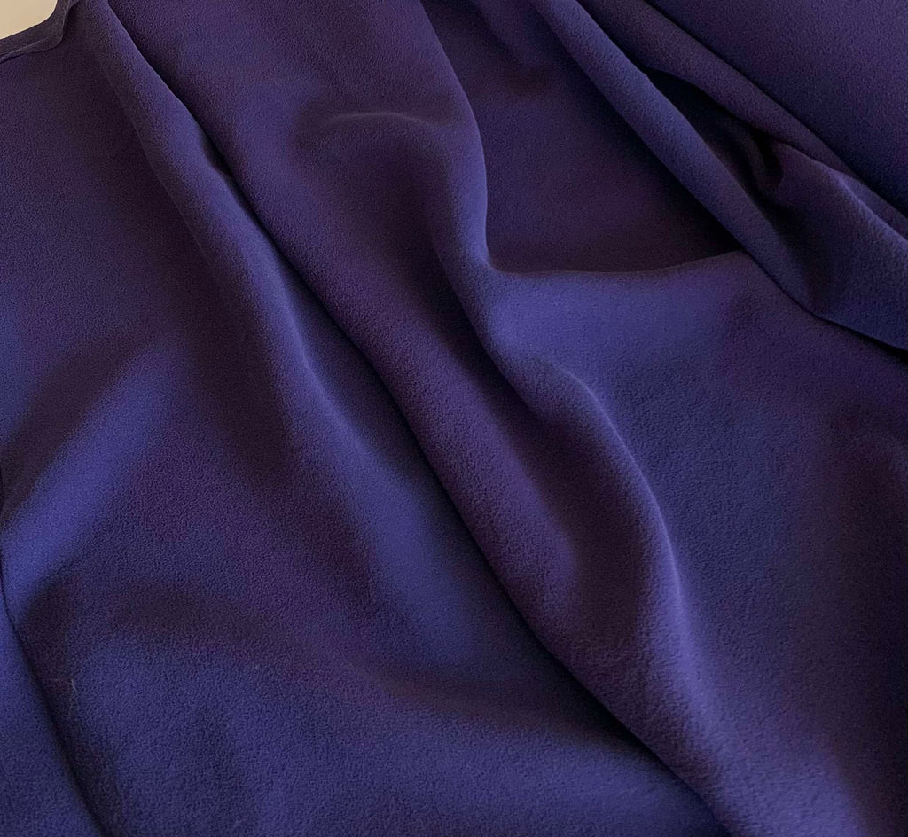 Midnight Plum - 8mm Silk Georgette Chiffon Fabric