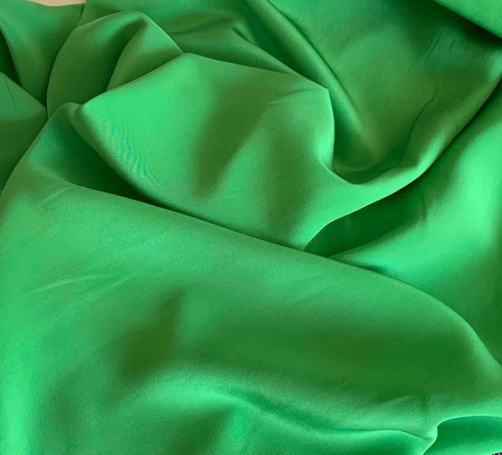 Bright Apple Green - 16mm Silk Crepe de Chine Fabric