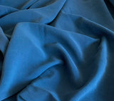 Dark Blue - 16mm Sandwashed Silk Crepe de Chine Fabric