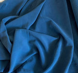 Dark Blue - 16mm Sandwashed Silk Crepe de Chine Fabric