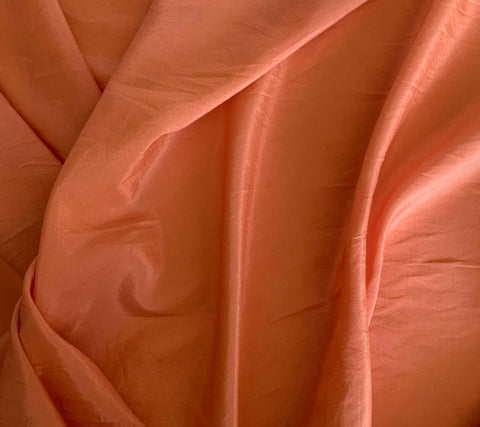 Peach Orange - Silk/Cotton Habotai Fabric