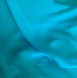 Turquoise Blue - Crinkle Silk Chiffon Fabric