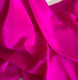 Neon Magenta Pink - 16mm Silk Crepe de Chine Fabric