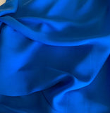 Royal Blue - 16mm Sandwashed Silk Crepe de Chine Fabric