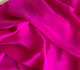 Neon Magenta Pink - 16mm Silk Crepe de Chine Fabric