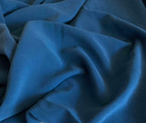 Dark Blue - 16mm Sandwashed Silk Crepe de Chine Fabric