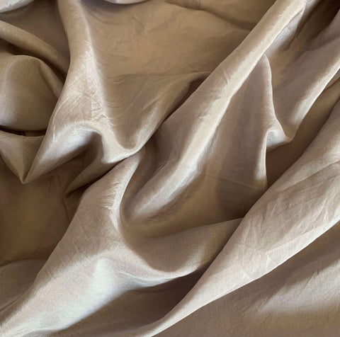 Taupe Gray - Silk/Cotton Habotai Fabric