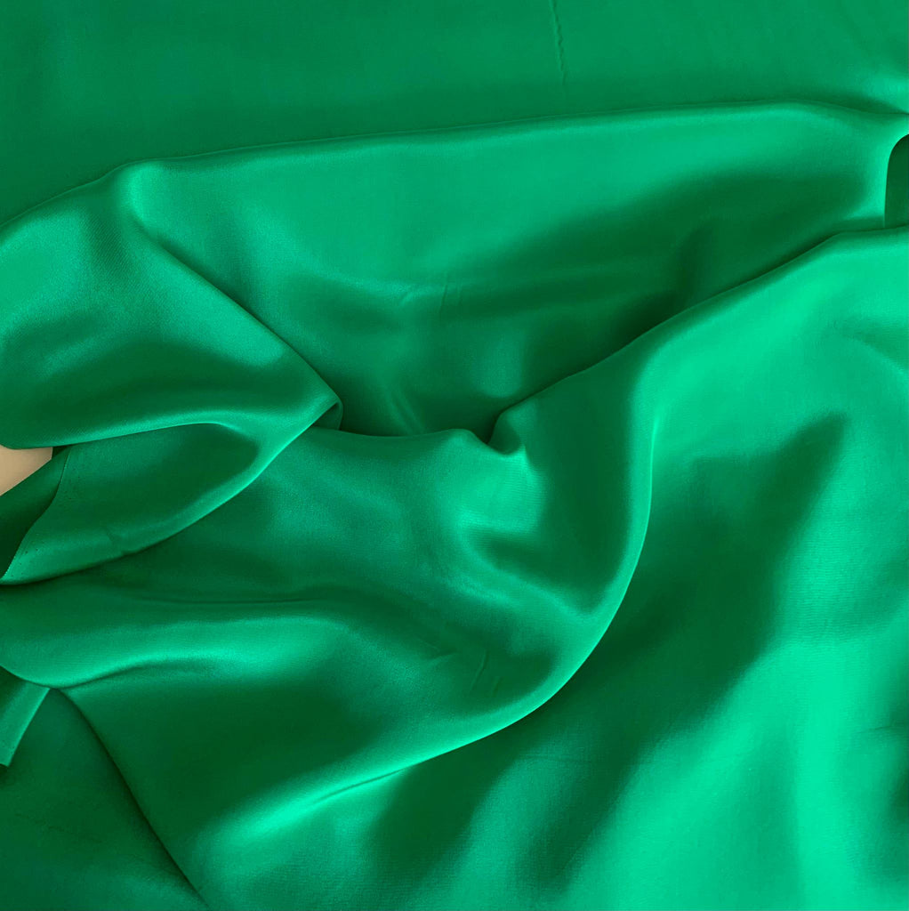 Emerald Green - 16mm Silk Crepe de Chine Fabric