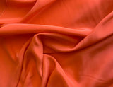 Salmon Coral Orange - 16mm Silk Crepe de Chine Fabric