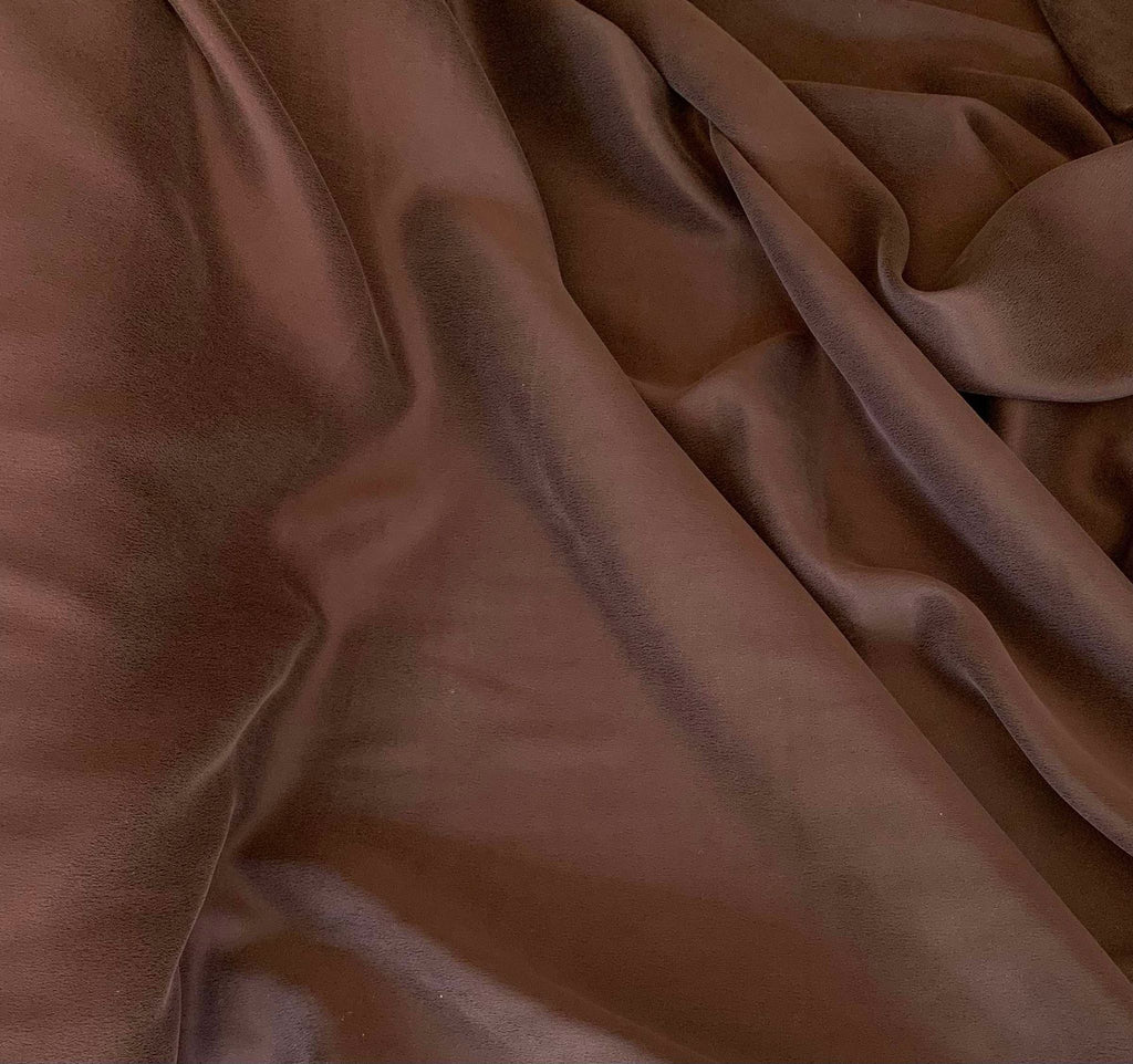 Chocolate Brown - 100% Silk Sandwashed Charmeuse Fabric