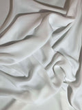 White - 16mm Silk Crepe Georgette Chiffon Fabric