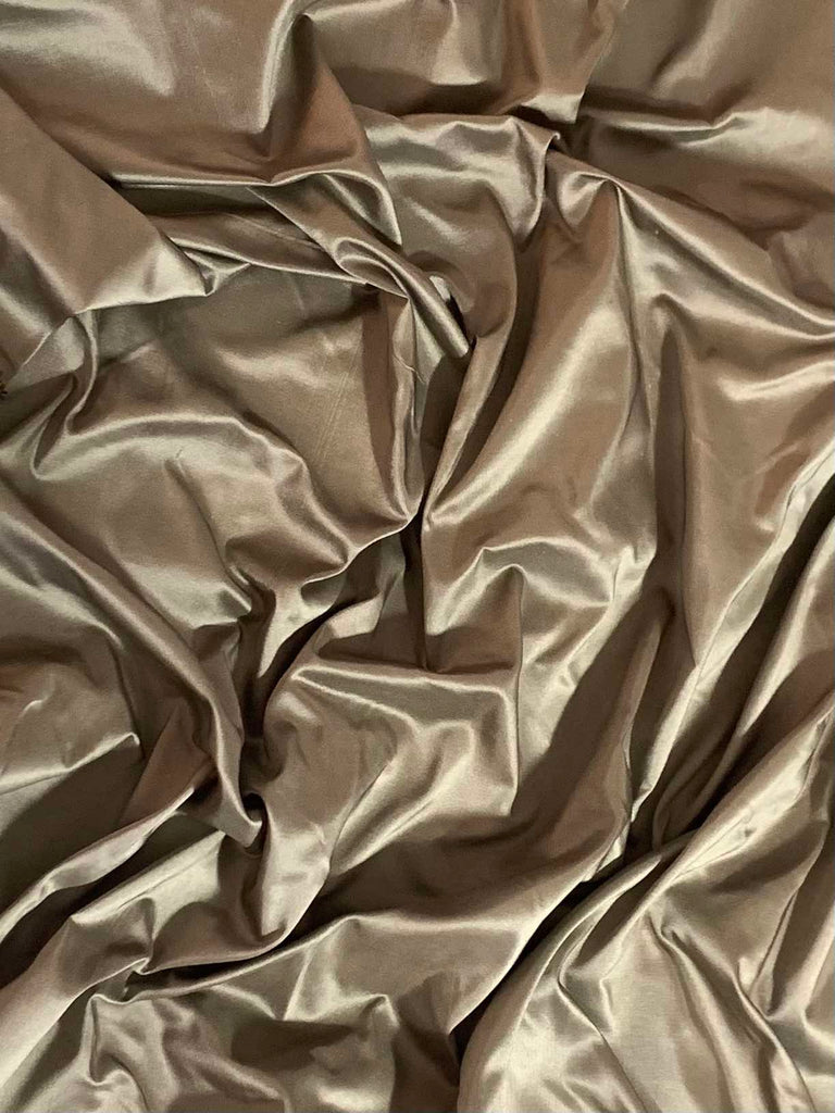 Iridescent Taupe - 100% Silk Taffeta Fabric