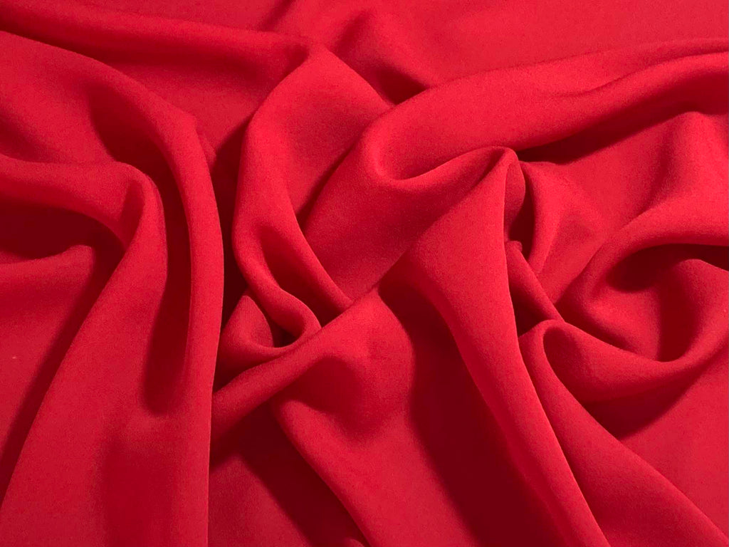 Scarlet Red - 16mm Silk Crepe Georgette Chiffon Fabric