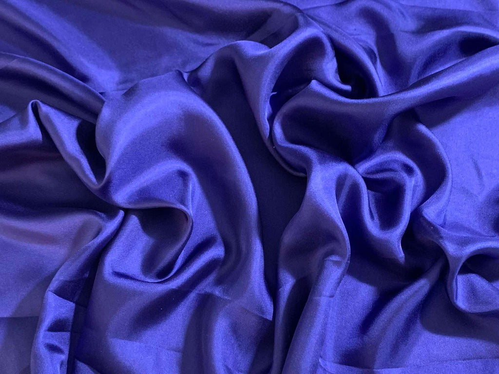 Royal Purple 100% Silk Twill Fabric 12mm weight