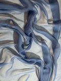 Periwinkle Blue  - 5mm Crinkle Silk Chiffon Fabric