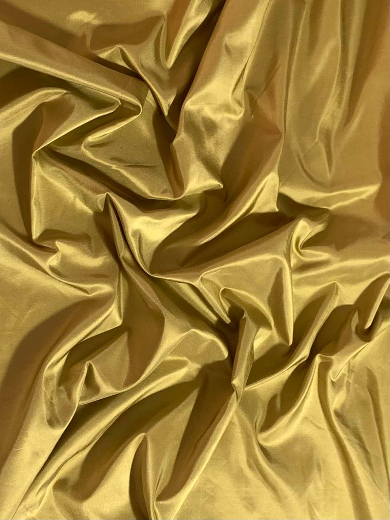 Iridescent Gold - 100% Silk Taffeta Fabric