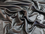 Dark Smoke Gray - 100% Silk Charmeuse Fabric