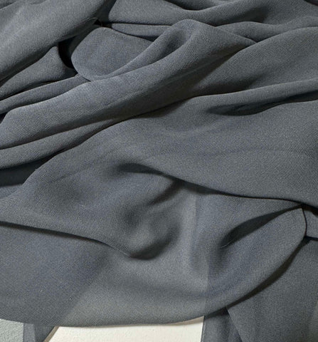 Medium Gray  - 8mm Silk Chiffon Fabric