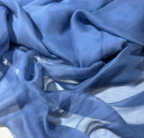 Periwinkle Blue  - 5mm Crinkle Silk Chiffon Fabric