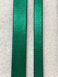 Christmas Red or Green Reversible Satin Ribbon - Made in France (2 Widths to choose from)