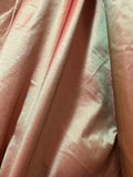 Iridescent Golden Blush Red - 100% Silk Taffeta Fabric