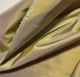 Iridescent Golden Blue Sage - 100% Silk Taffeta Fabric