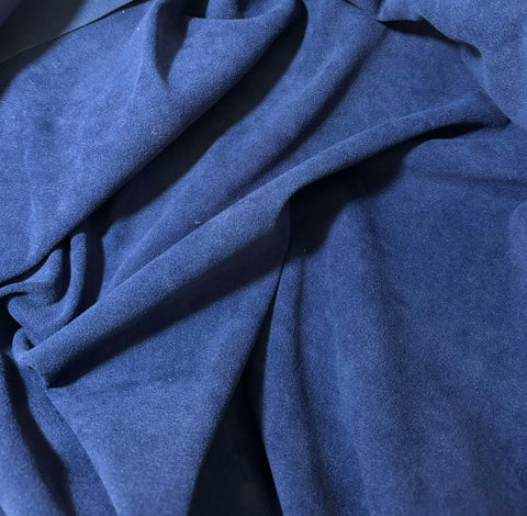 Midnight Blue - Short Pile Upholstery Weight Velour Velvet Fabric