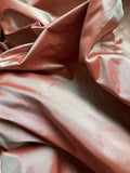 Iridescent Muted Red - 100% Silk Taffeta Fabric