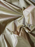 Iridescent Golden Beige - 100% Silk Taffeta Fabric