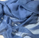 Periwinkle Blue  - 5mm Crinkle Silk Chiffon Fabric