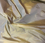 Iridescent Golden Blue Sage - 100% Silk Taffeta Fabric