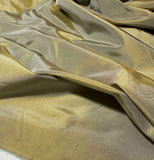 Iridescent Golden Blue Sage - 100% Silk Taffeta Fabric