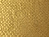 Gold Checkered - Silk Satin Brocade Fabric